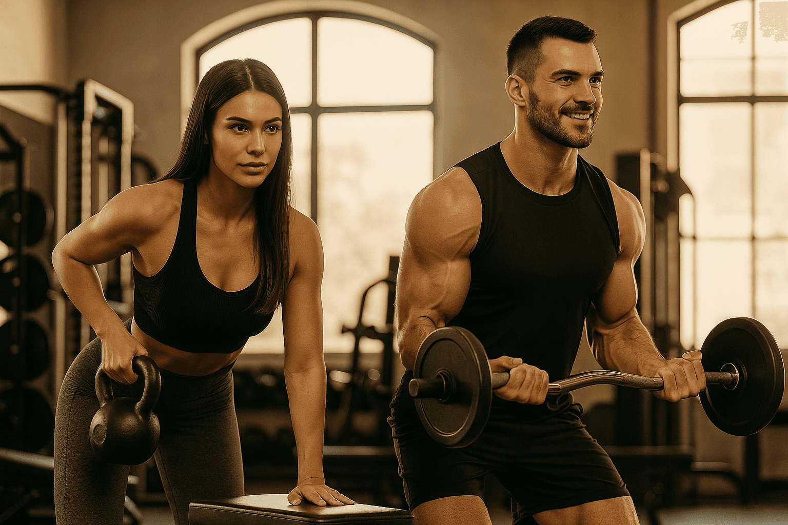 Paar beim Training HappyFit