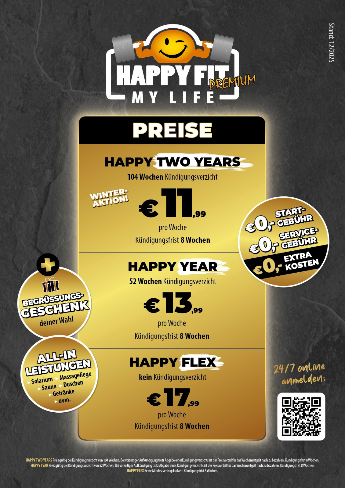 Preisliste HappyFit 01/2026