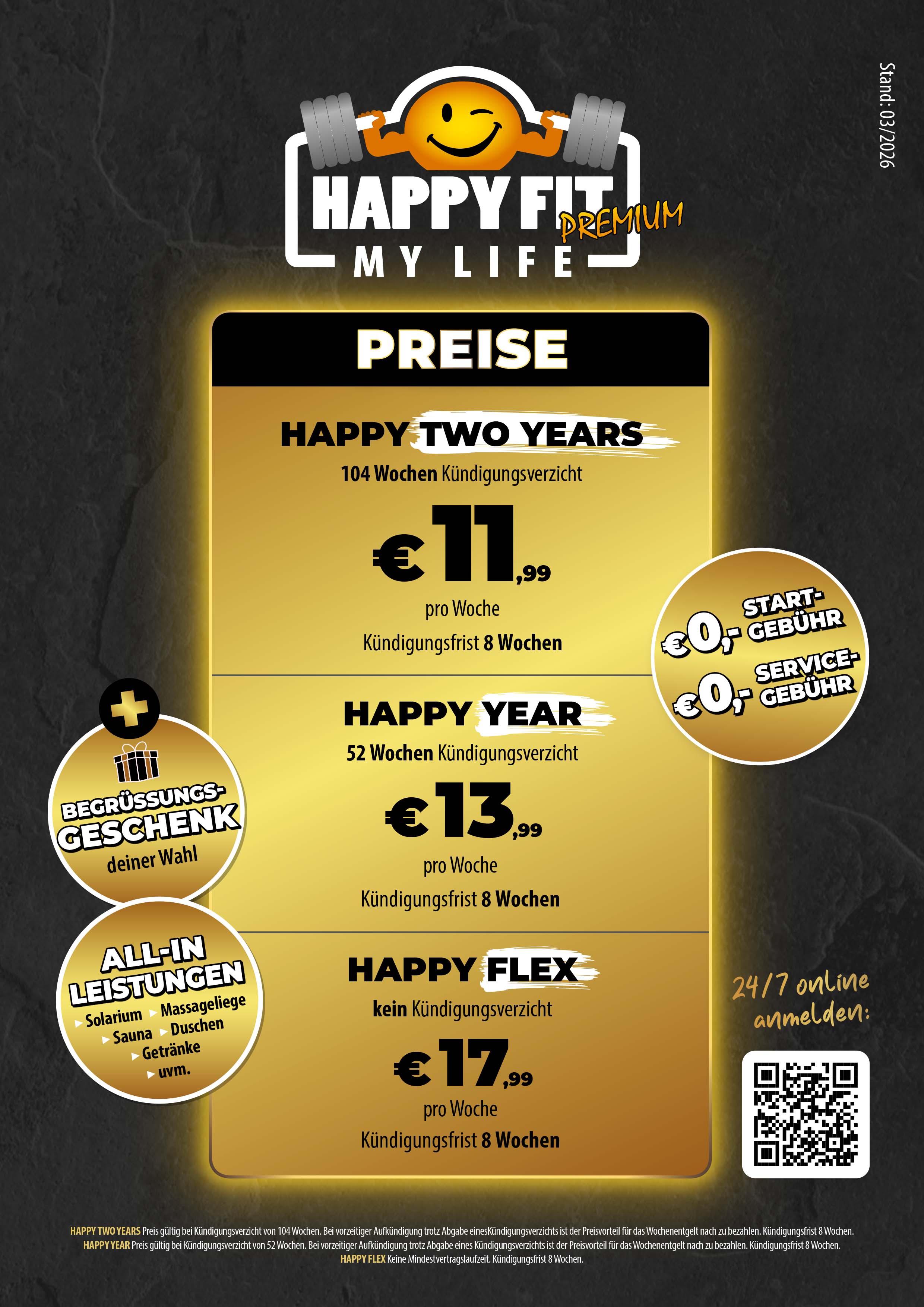 Preisliste standard